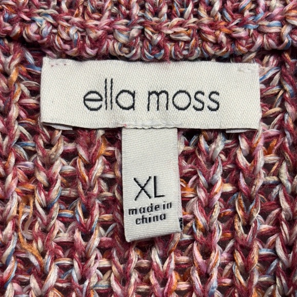 Ella Moss Marge Knit Crochet Tank Blouse Sweater XL Pink - Picture 3 of 8